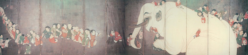 聖徳寺所蔵品　白象唐子遊戯の図